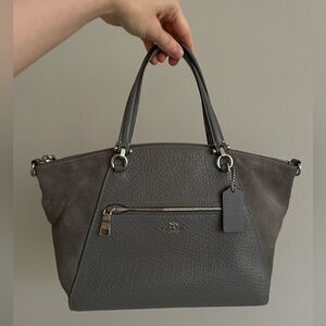 Coach leather and suede handbag